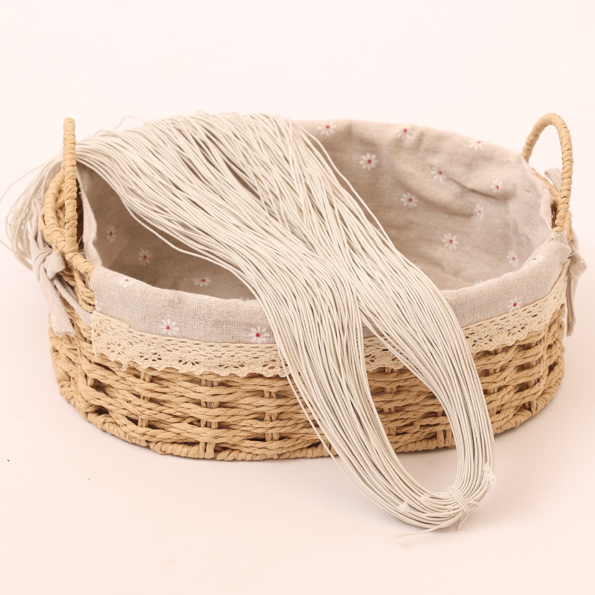 Cintas elásticas redondas al por mayor de 0.6-19mm cuerdas elásticas de color ropa como tendones de látex núcleo de cuerda elástica de alta elasticidad perlas