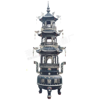 加工定制九龙铜宝鼎三五层香炉寺庙宝鼎宗道观宝鼎铸造寺院铁宝鼎