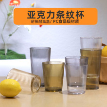 亚克力杯子PC塑料喝水杯防摔餐厅饮料果汁茶杯耐高温啤酒杯商用
