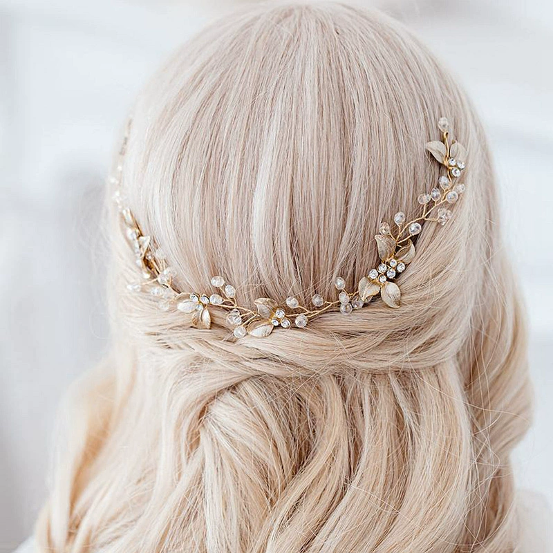 Венок для волос Bridal Handmade, переплетённая медная металл, европейский стиль, золото или серебро