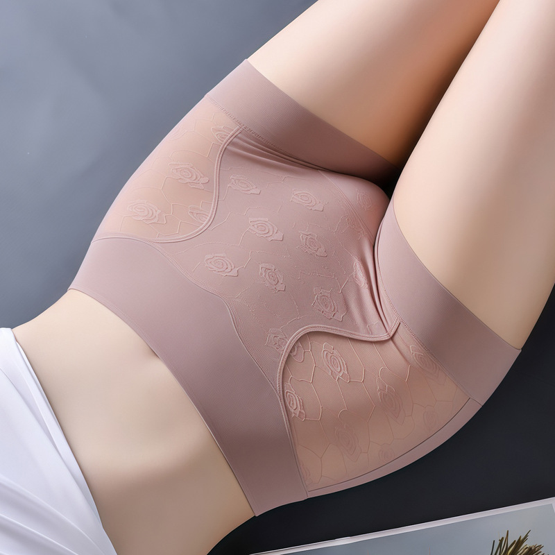 Korean-style high-waisted tummy control panties for women, high aesthetic value, seamless, tummy control, butt-lifting, breathable, antibacterial crotch, individually packaged Korean-style high-waisted tummy control panties for women, high aesthetic value, seamless, tummy control, butt-lifting, breathable, antibacterial crotch, individually packaged