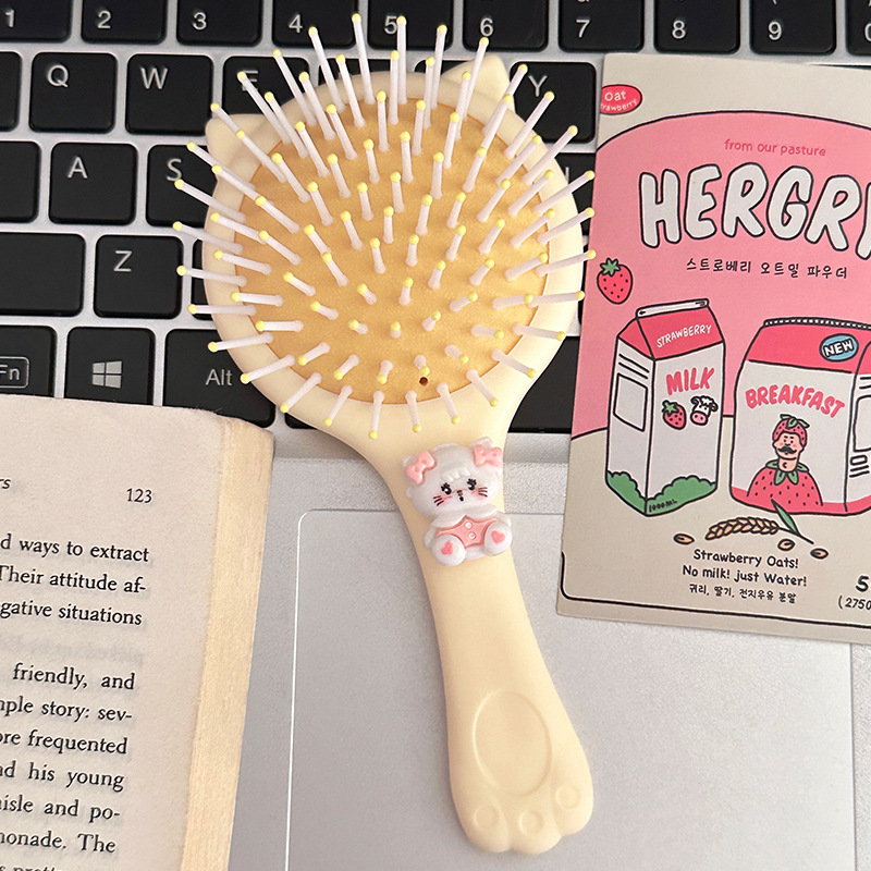 Cat ear mirror comb-yellow mikko kitten