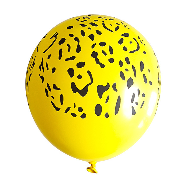 1 Set Quantity Cute Cow Pattern Cheetah Print Emulsion Birthday Balloons