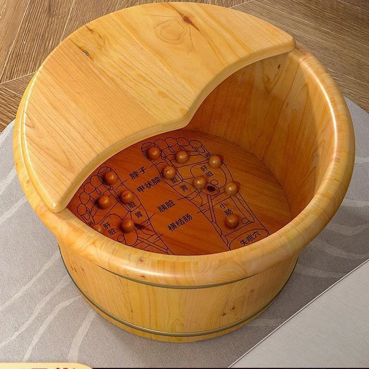 Ведро для ванны для ног, деревянное ведро, бытовая ванна для ног, ведро для ванны для ног из цельного дерева, теплоизоляционное ведро для ванны для ног, деревянное здоровье, массажная ванна для ног, деревянный таз