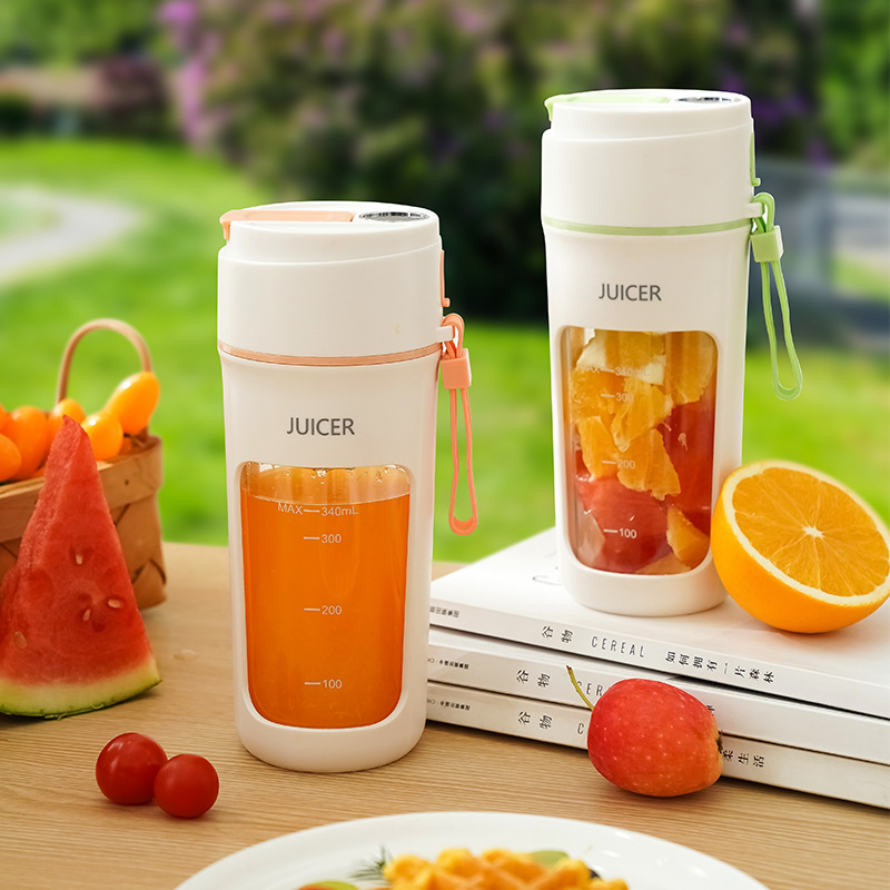 Digital display new juicer household small portable fruit juice cup outdoor multifunctional electric juicer cross
