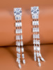 Accessory, zirconium, long earrings, European style, maxi length, wholesale