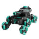 Six-wheel stunt tank remote control children can launch rechargeable light music gesture induction boy toy wholesale