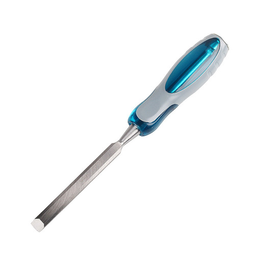 Woodworking chisel chrome vanadium steel flat chisel 6-38MM two-color special steel through-core handle wood chisel flat shovel chisel blade wholesale