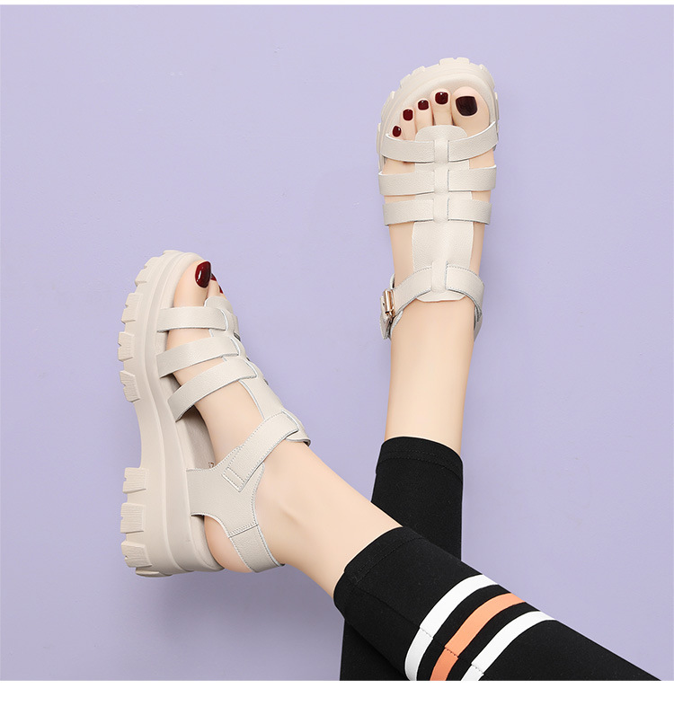 Dép sandal thể thao nữ đế wedge rỗng da thật phong cách La Mã gót 6.5–7 cm — 7177 Elegant Mi JST Chiều cao gót 6.6CM, 5766 Thanh Lịch Mi GQ Gót Cao 7CM, 7177 đen JST gót cao 6.6CM, 12077 Thanh Lịch Mi JST Chiều Cao Gót 6.5CM chi tiết 14