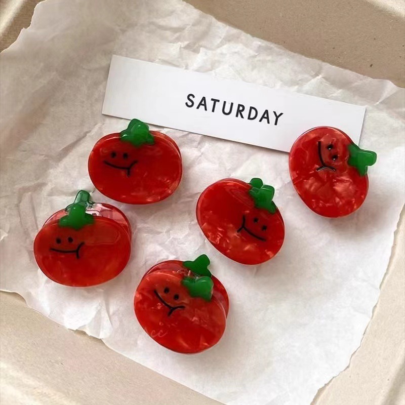 tomato flavor tomato ~ cute acetic acid small hairclip funny vegetable bangs cropped hair clip temperament side clip hair accessories