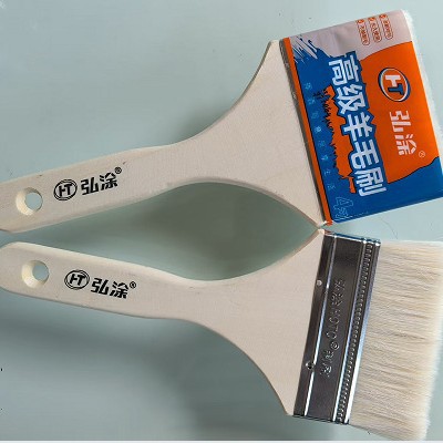 2寸长柄除尘软羊毛刷油漆刷 木柄羊毛烧烤刷烘焙刷子酒店用品