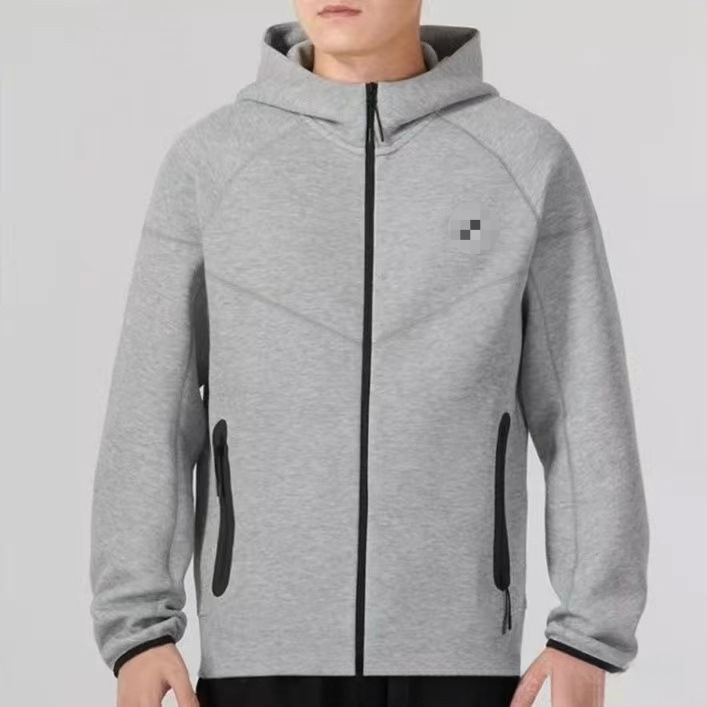 High-quality new men's and women's outerwear, sporty windproof heavyweight knit hooded sweatshirt, loose-fitting casual training suit