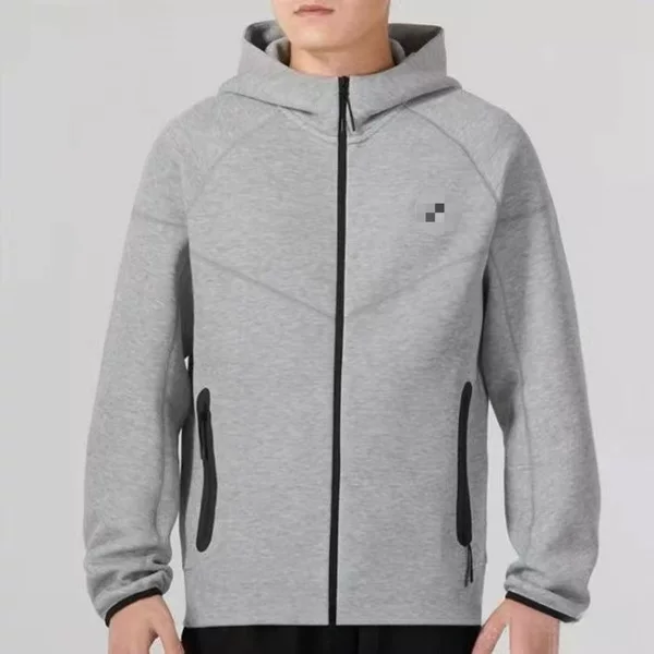 High-quality new men's and women's outerwear, sporty windproof heavyweight knit hooded sweatshirt, loose-fitting casual training suit