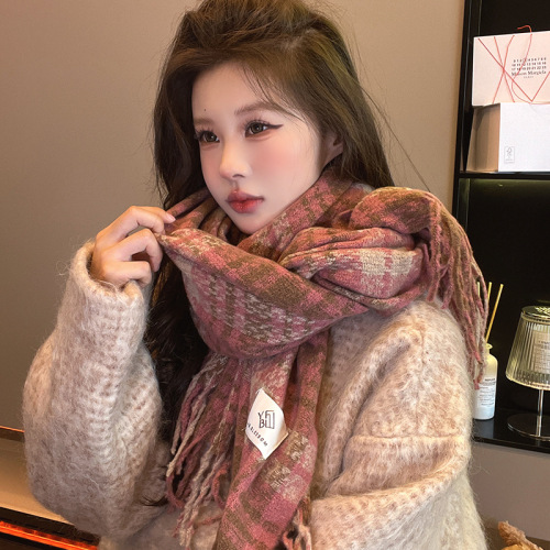 Scarf women's winter high-end Korean style all-match imitation cashmere scarf thickened and lengthened scarf atmosphere warm shawl