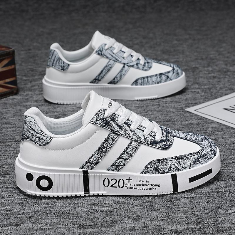 Men's Shoes 2025 Spring New Trendy Thick-Soled Versatile Casual Fashion Men's Low-Top Korean Style Breathable Sports Sneakers