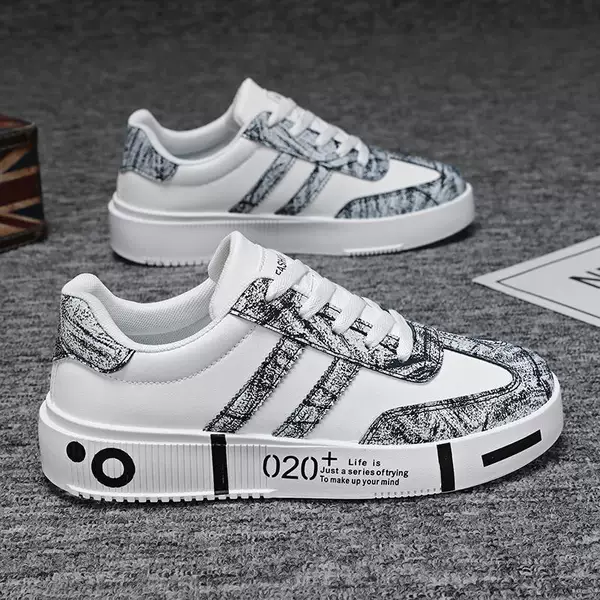 Men's Shoes 2025 Spring New Trendy Thick-Soled Versatile Casual Fashion Men's Low-Top Korean Style Breathable Sports Sneakers