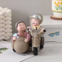 创意幸福老头老太婚庆家居装饰树脂工艺品摆件闺蜜结婚纪念日礼物