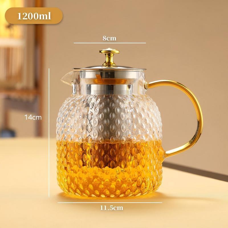 High Borosilicate Glass Teapot, High Temperature Resistant, with Tea-Water Separation, Household Tea Brewing Pot, Stainless Steel Filter, Flower Tea Pot, Luxury Style High Borosilicate Glass Teapot, High Temperature Resistant, with Tea-Water Separation, Household Tea Brewing Pot, Stainless Steel Filter, Flower Tea Pot, Luxury Style