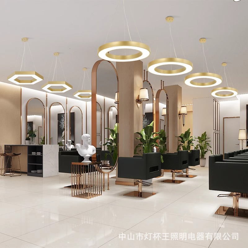 Barbería especial lámpara de oficina lámpara de tira tienda comercial superbrillante salón de peluquería centro comercial lámpara de oficina supermercado