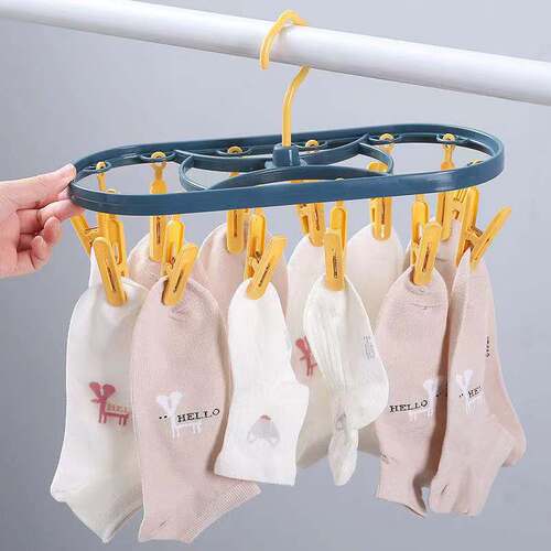 Sock Clip Household Drying Sock Gadget Multi Clip Multi-function Underwear and Socks Storage Rack