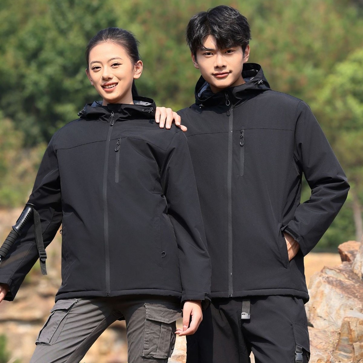 New Product Launch: Workwear Group Autumn and Winter Outdoor Integrated Fleece-Lined Waterproof Jacket with Logo Printing for Group Workwear