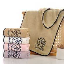 2025新款刺绣木棉花毛巾柔软吸水不掉毛家用干发毛巾成人洗脸面巾