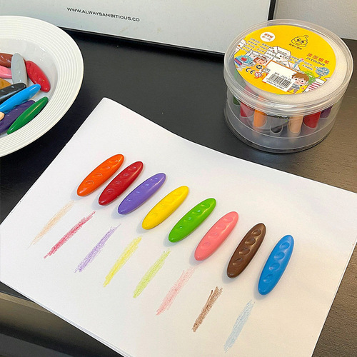 Children's non-dirty hands peanut crayon plastic painting graffiti easy to color non-toxic washable oil pastel student stationery