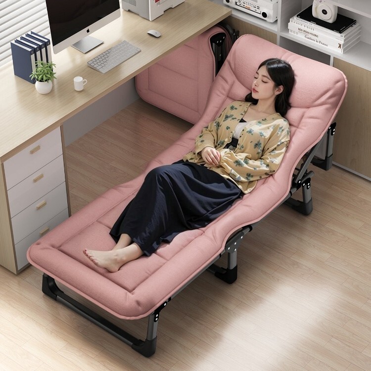 Folding Bed Office Single Bed Lunch Break Recliner Home Simple Portable Camp Bed Adult Small Bed Nap Essential Folding Bed Office Single Bed Lunch Break Recliner Home Simple Portable Camp Bed Adult Small Bed Nap Essential