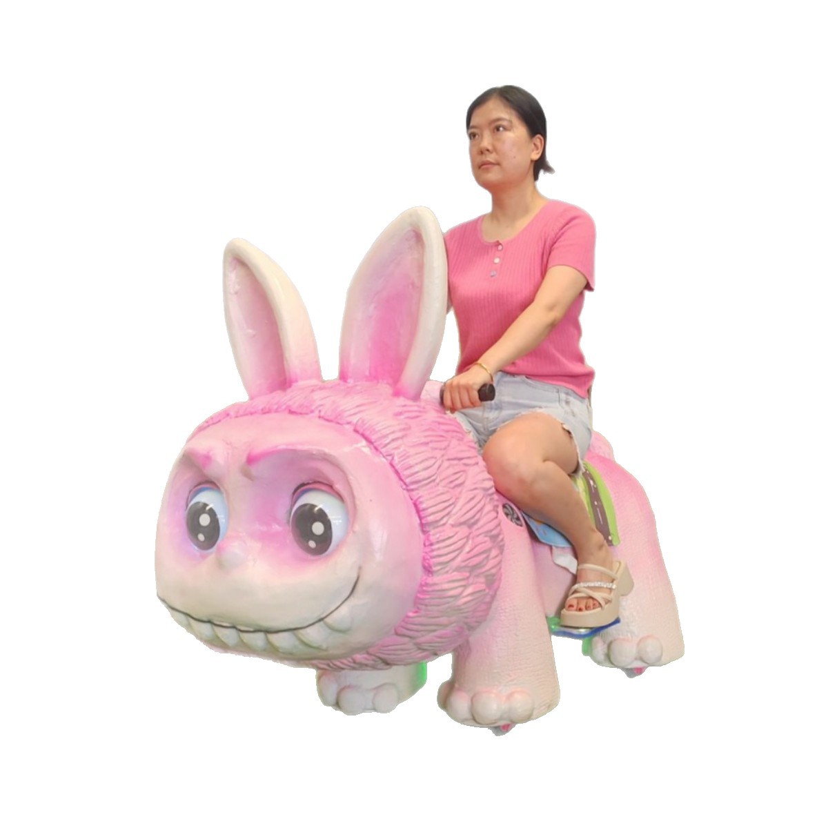 Simulación LABUBU Vehículo de entretenimiento Dinosaur Vehículo eléctrico Red neta Centro comercial para padres e hijos Plaza Equipo de entretenimiento Fábrica de origen