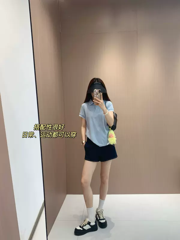 06132 Summer New Women's Tennis Sports Short-Sleeved Polo Shirt