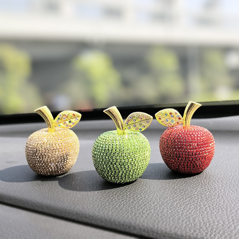 Cross-Border Crystal Apple Decoration Gift Safe Birthday Holiday Gift Car Car Creative Diamond Christmas Ornaments