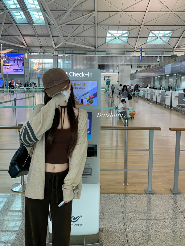 白水女 TB学院风 灰色针织开衫外搭女薄款韩系早秋宽松上衣外套|undefined