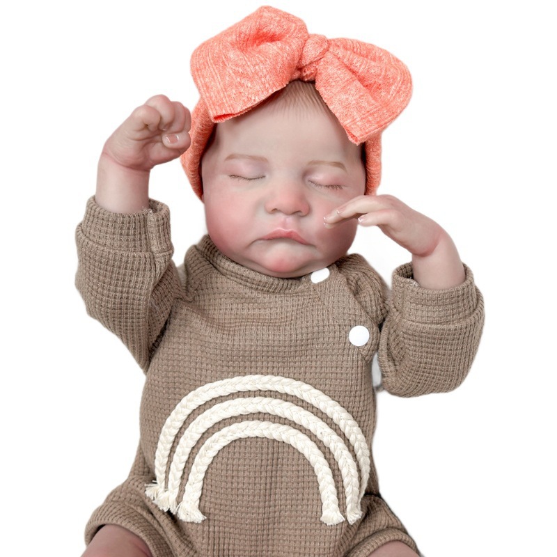 E-commerce Lebo suministro vi bebé pulgada muñeca cruda re transfronterizo lindo pesado RMN simulación 18 muñeca de goma completa