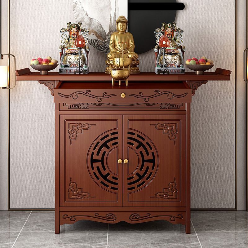 Home Entrance New Chinese-Style Altar Incense Table Offering Table Guanyin God of Wealth Table Shrine Buddha Cabinet Incense Table