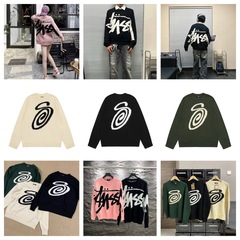 stussy斯图西男女毛衣600g长袖秋冬男士宽松重磅高品质针织毛衣