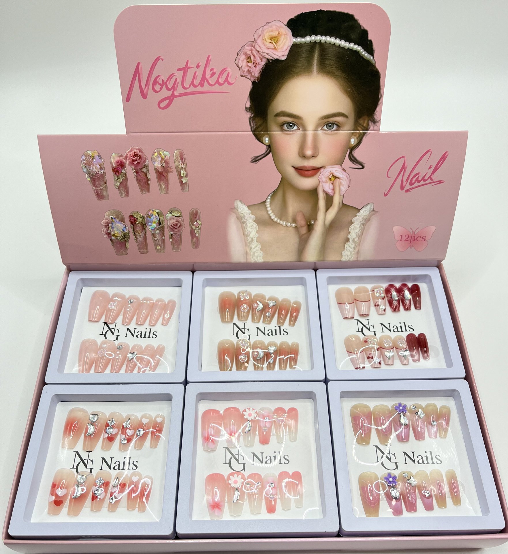 Parche de uñas, armadura, verano, comercio exterior europeo y americano, estilo caliente, parche mixto de uñas postizas, armadura de ojo de gato image 35