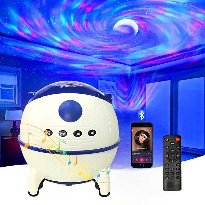 Внешняя торговля Amazon космическая капсула звездное небо проекционная лампа вихрь Bluetooth аудио пульт дистанционного управления USB луна белый шум ночник