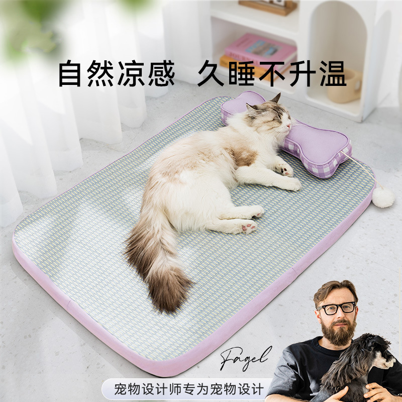 Almohada para mascotas, colchoneta, primavera y verano, gato, cuatro estaciones, cojín fresco, perro pequeño, perro grande, perrera golden retriever, suministros para mascotas