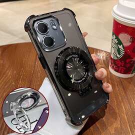 适用OPPO Reno16防摔手机壳电镀透明自带磁吸支架镜头膜批发