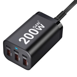 200WGaN GaN GaN charger 3C3A desktop charging pile mobile phone notebook charging head PD fast charging adapter