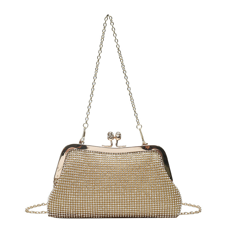 Niche Rhinestone Mini Bag Amazon Best-Seller Women's Handheld Mesh Diamond Evening Bag Sparkling Diamond Party Dress Bag - Thumbnail 8