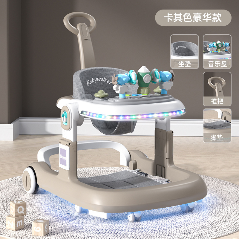 El andador para bebés y niños pequeños es anti-vuelco durante 6-18 meses.