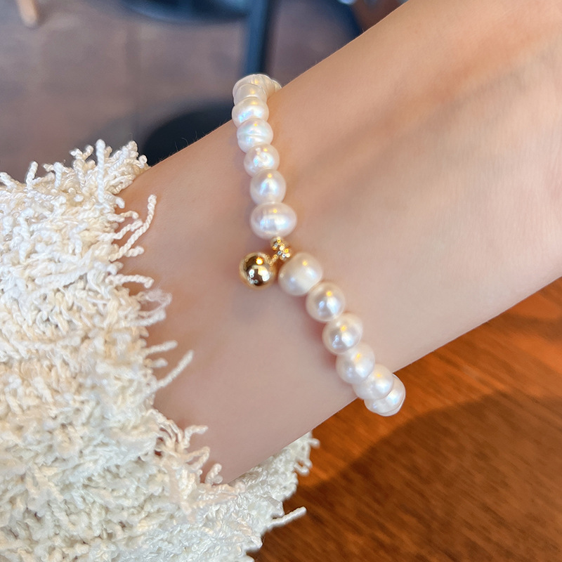 Fashion Round Pearl Beaded Bracelets 1 Piece