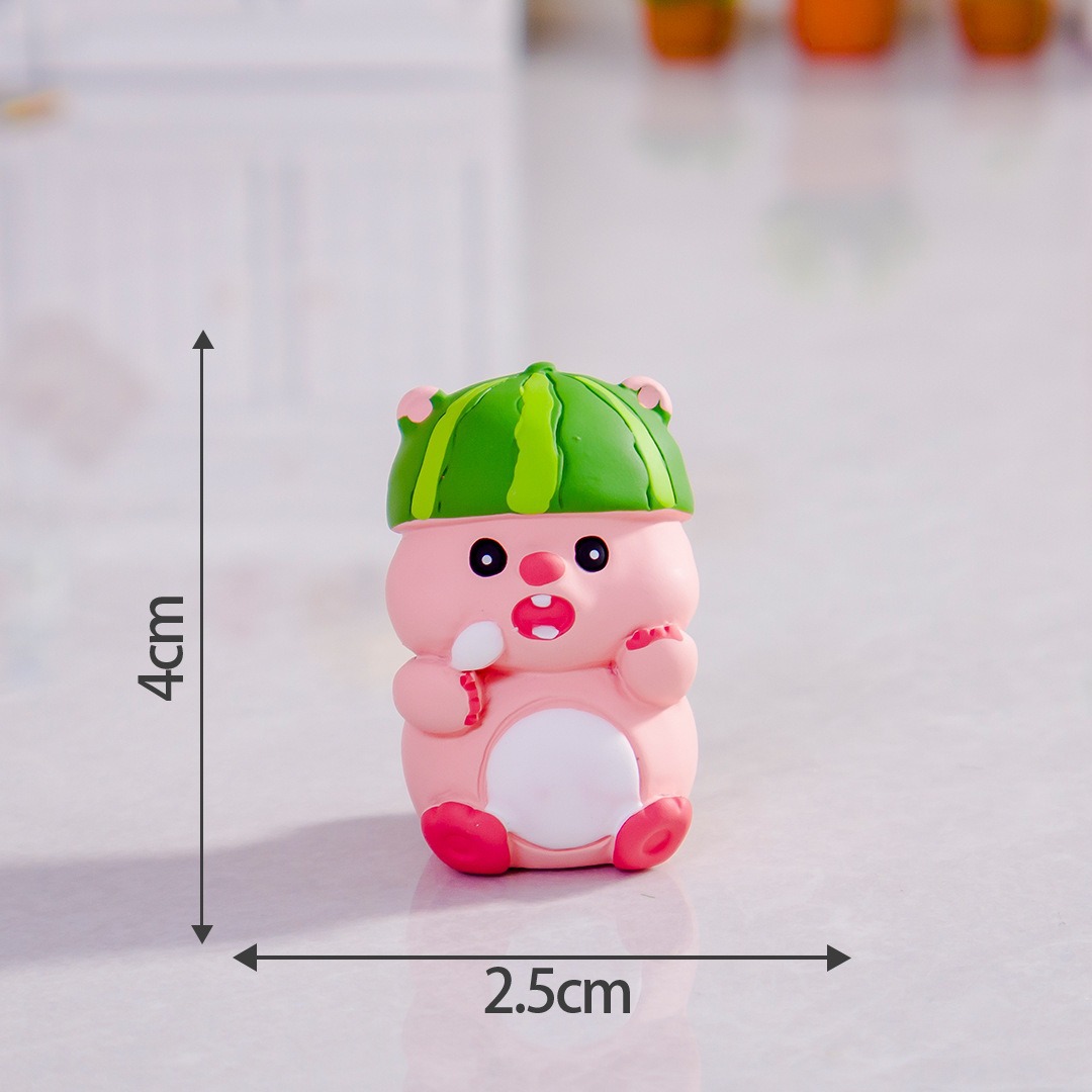 Micro paisaje creativo lindos Dolphin capibara muñeca caja ciega accesorios decoraciones accesorios de escritorio para automóviles