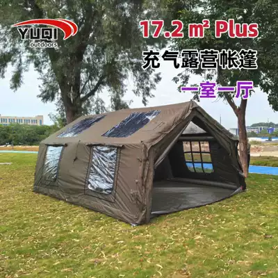 Camping Inflatable Tent 17.2 Plus Avtomobil dam çadırları - 360480230cm-military-green-5-8-people