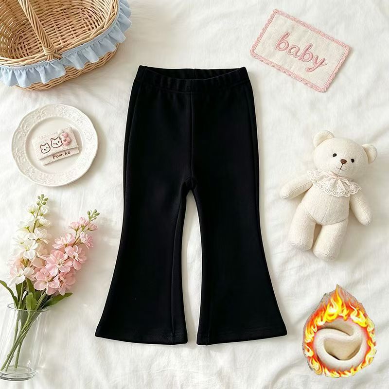 Spring and Autumn Girls' Casual Pants Baby Online Popular Foreign Style Children's Personality Trendy Brand Korean Plaid Horn Pants Wholesale