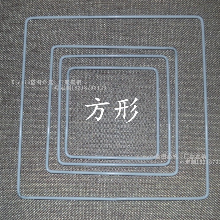 金物針金円形鉄リング角形鉄リング照明器具付属品ロープ編み電気スタンドシャンデリアカバー鉄棚