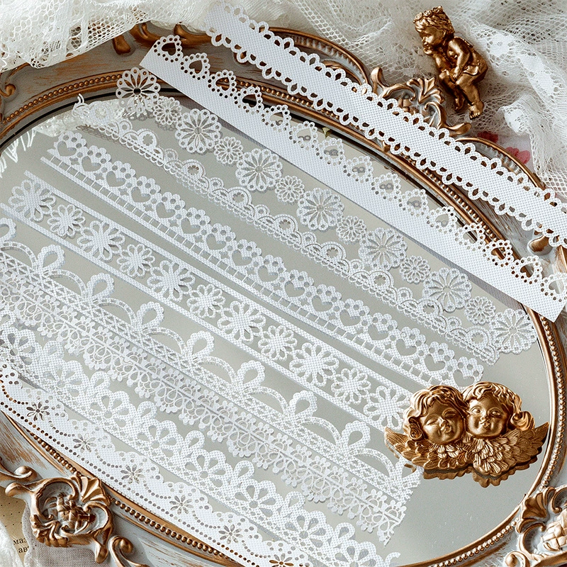 Бумага для ажурного кружева Momo, серия «Чаепитие Алисы», ретро-руководство, материалы для коллажа, декоративные наклейки, 10 штук, 8 видов
