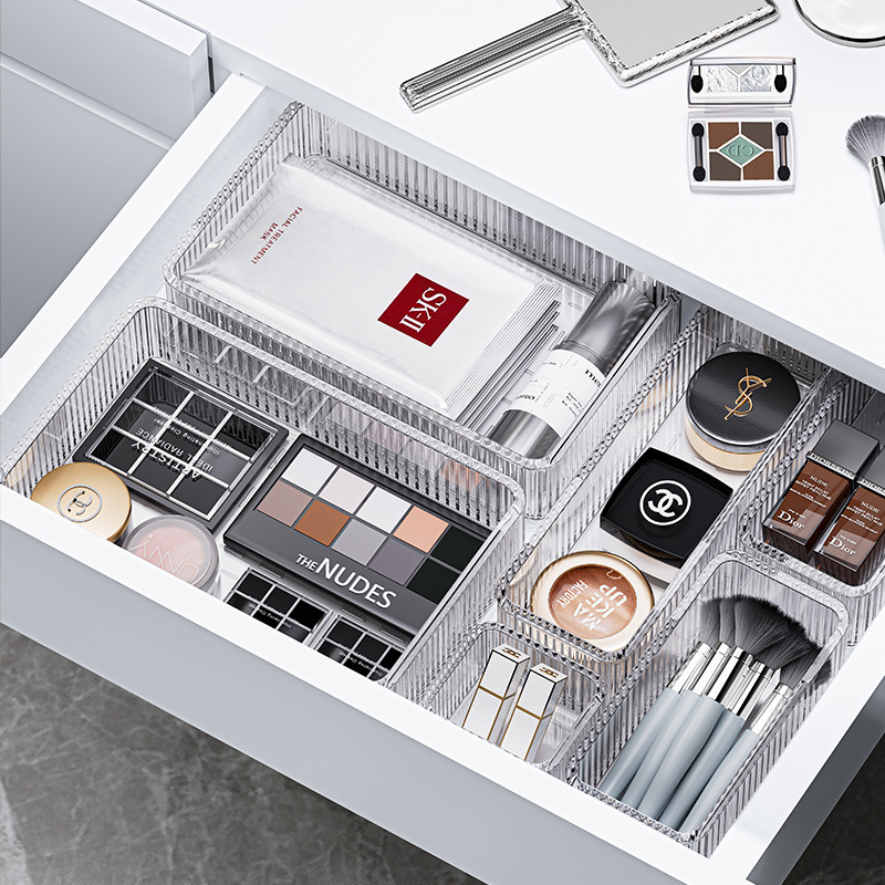 Drawer Storage Box Divider Built-In Partition Acrylic Narrow and Long Cosmetic Storage Box