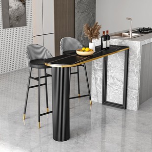 Bar Table Home Balcony Leisure Small Bar Living Room Partition High Table Family Long Slate Bar Table